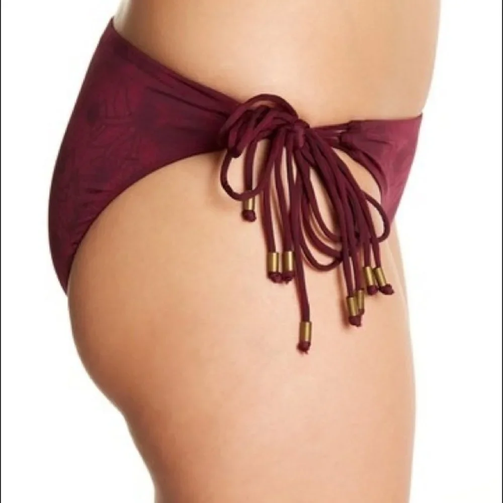 The Bikini Lab Tie Side Hipstar Bikini Bottoms M